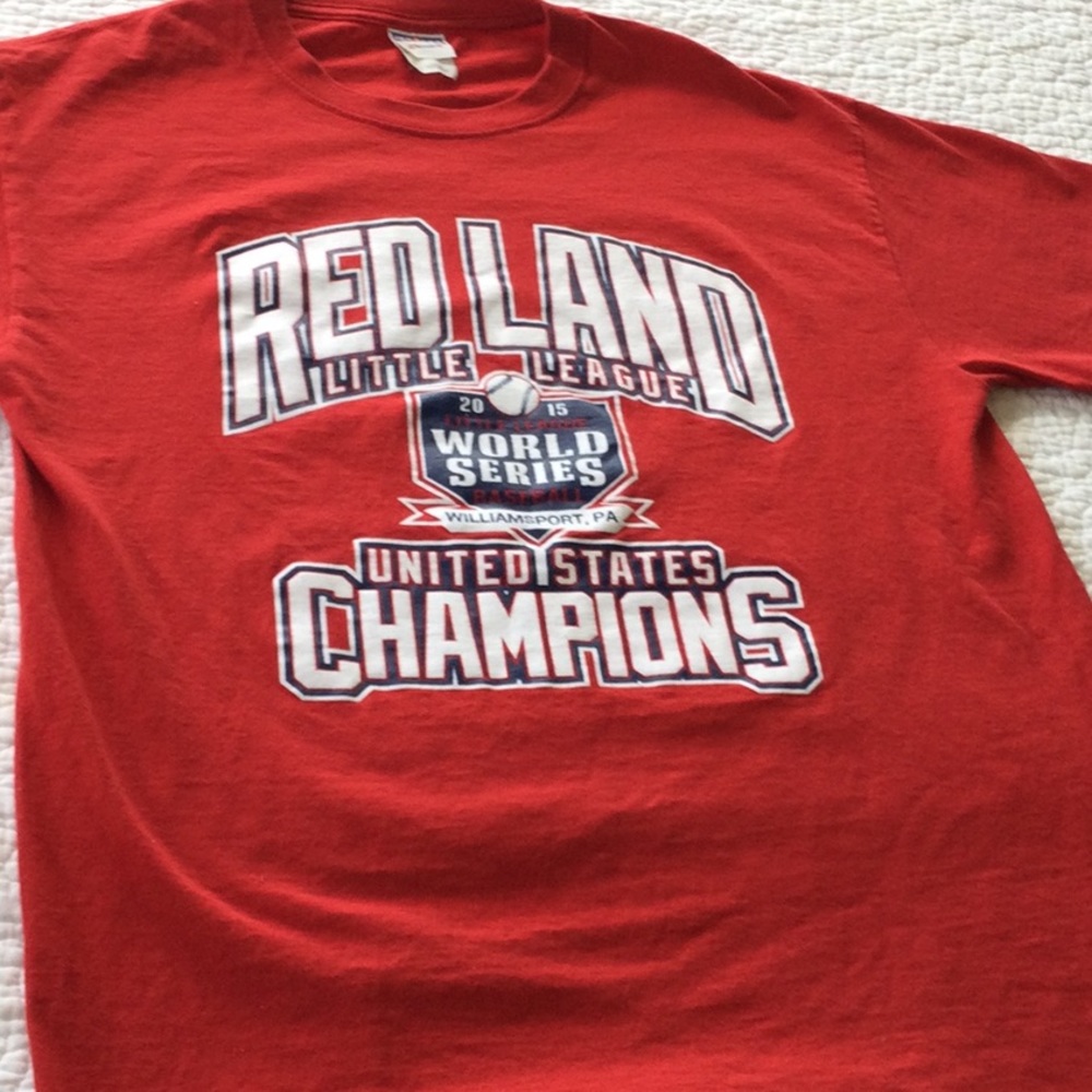 Little League baseball tee. Redland World Series champions 2015